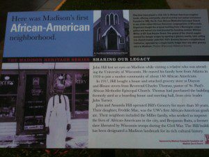 Madison Heritage Marker: Here was Madison's first African-American neighborhood
