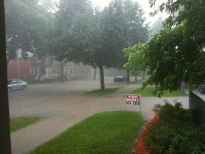 Heavy Rain on E Dayton St