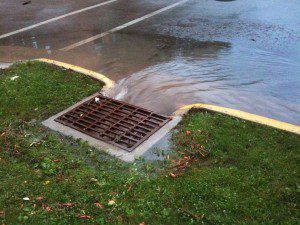 Storm drain at E Dayton St and N Blount St, 6/21/2010 rainstorm