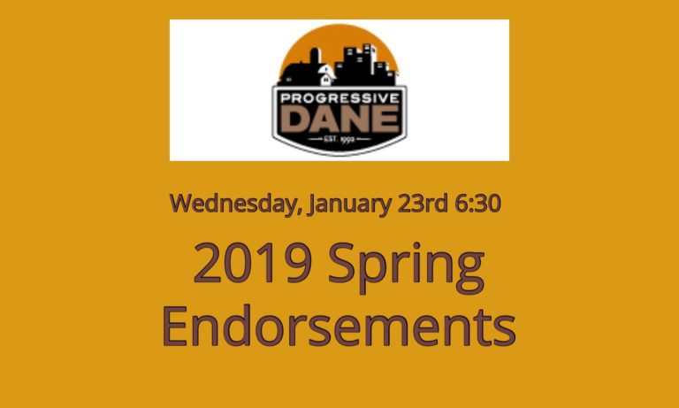 Progressive Dane’s 2019 Slate of Candidates