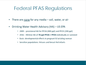 No Federal PFAS regulations