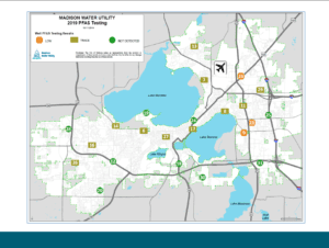 Map of PFAS in City of Madison Wells