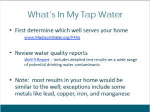 How to look up what is in City of Madison Tap Water?