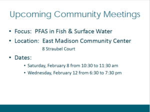 PFAS - Upcoming Community Meetings