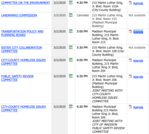 city meetings 3/2/20 -legistar 3/2/20