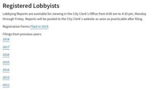 2020 lobbyist registrations