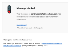 email blocked