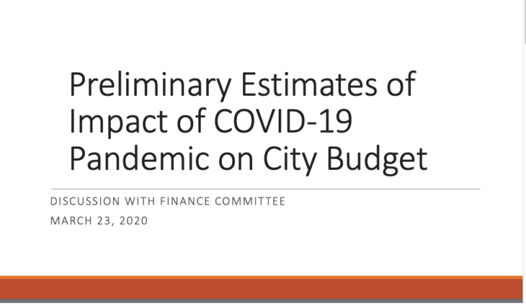 COVID-19 Pandemic Impacts on City of Madison Budget