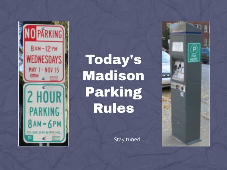 City of Madison suspended parking restrictions . . . until further notice . . .