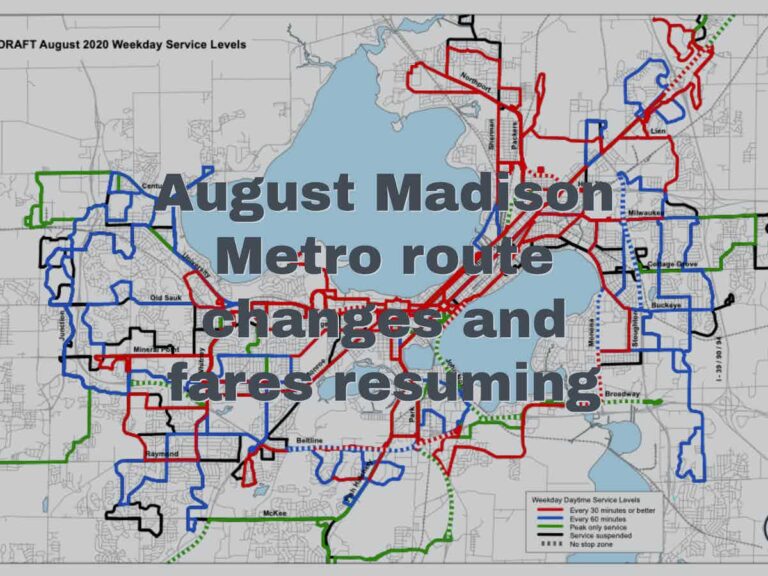 Madison Metro Bus Route Changes for the Fall
