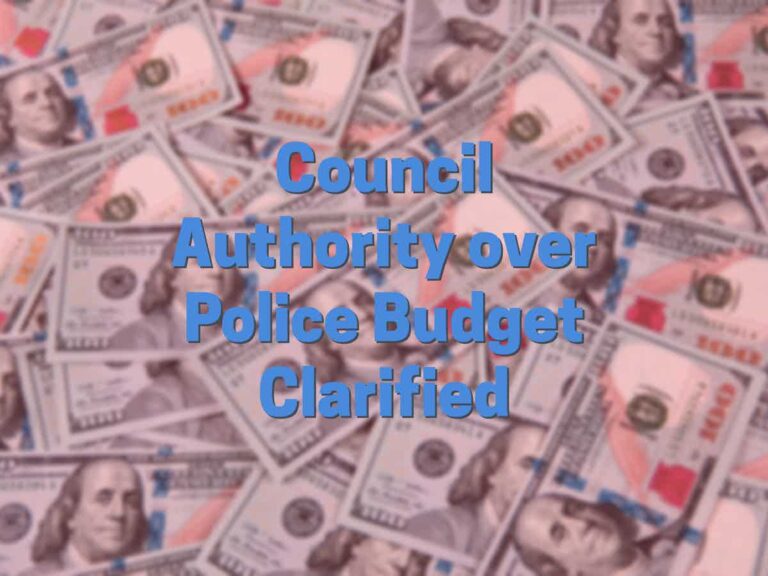 Council authority over police department budget