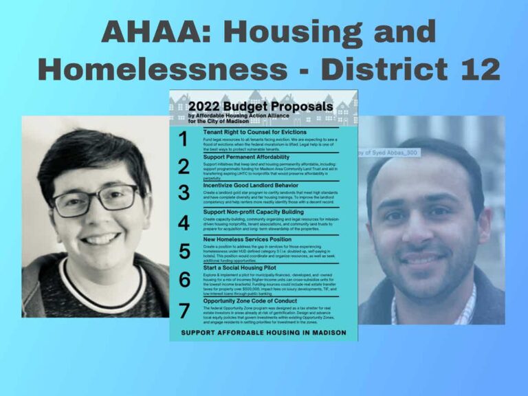 District 12 AHAA Answers: Tessa Echeverria & Syed Abbas on Housing & Homelessness
