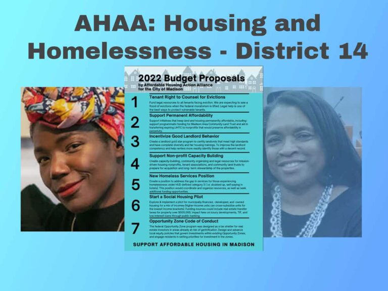 District 14 AHAA Answers:  Brandi Grayson and Sheri Carter on Housing & Homelessness