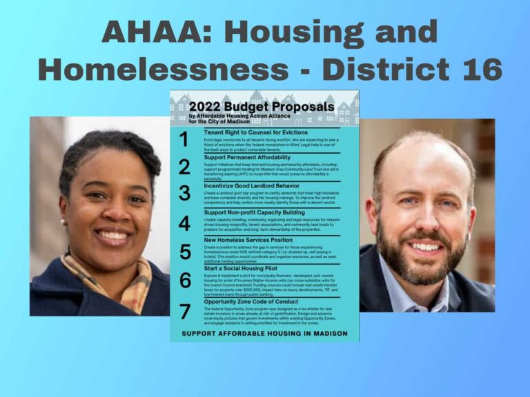 District 16 AHAA Answers: Jael Currie and Matt Tramel on Housing & Homelessness