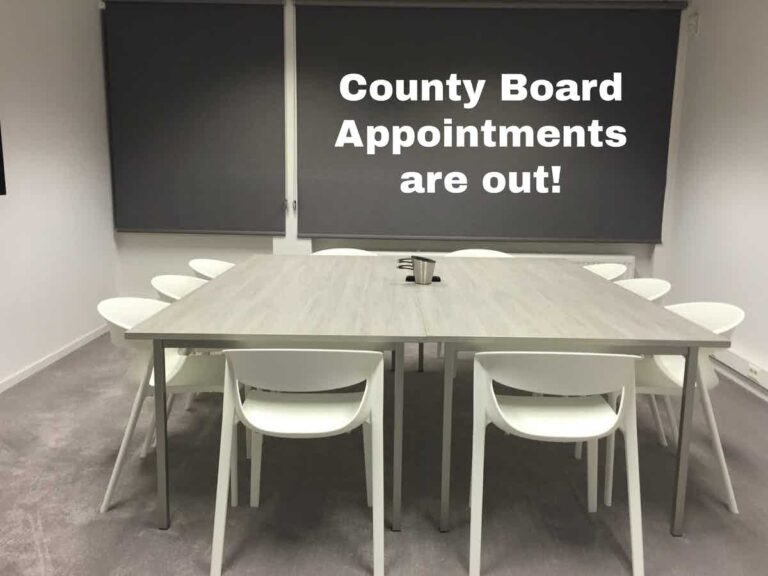 County Board Committee Appointments are out!
