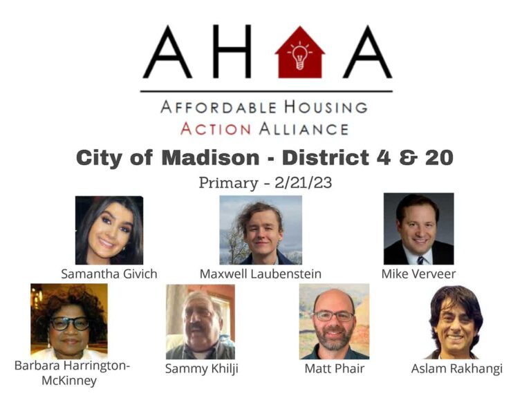 Madison District 4 & 20 Candidates on Affordable Housing
