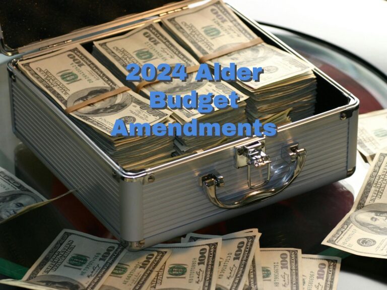 Alder Budget Amendments 2024