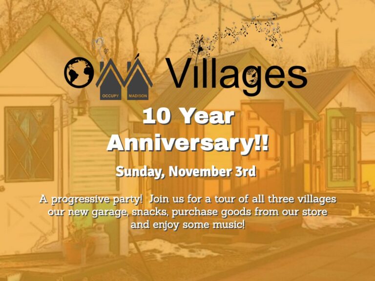 Tiny House Curious?  Join Occupy Madison Sunday!