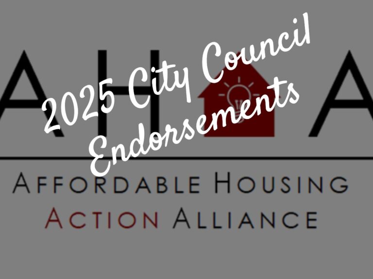 Affordable Housing Action Alliance City Council Endorsements