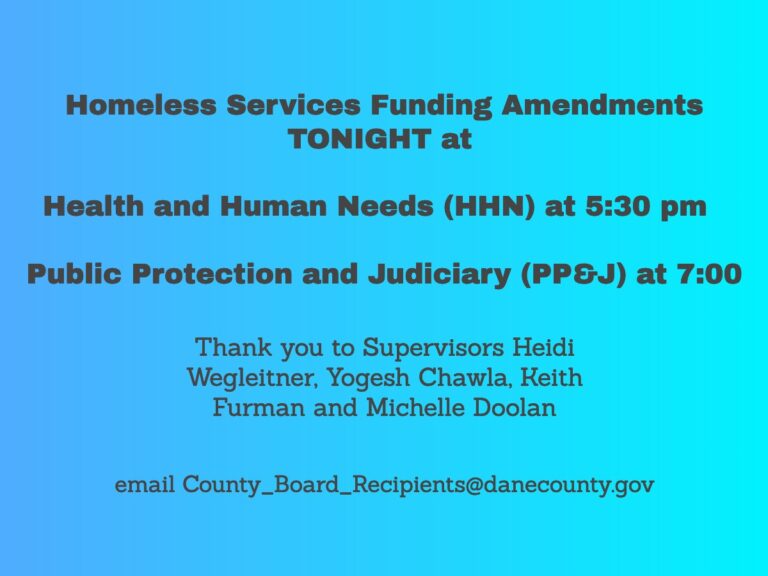 Amendments to address Homelessness at County Board