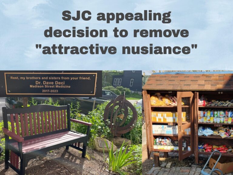 Social Justice Center Appealing Removal of Benches and Little Free Library/Pantry